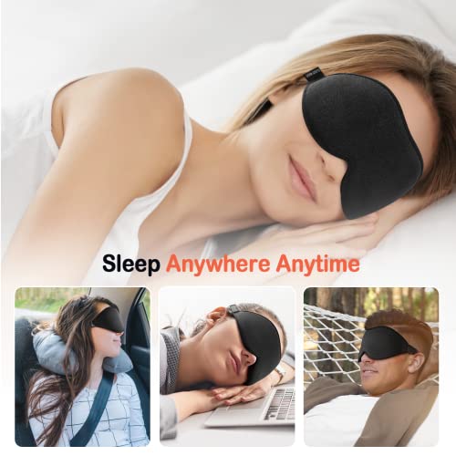 Litbear Sleep Mask For Side Sleeper Women Men, Eye Mask For Sleeping Light Blocking, 3D Contoured Cup Sleeping Mask, Soft Breathable Sleep Eye Mask With Adjustable Elastic Strap For Flight Nap #TOP6