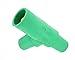 Leviton 16A22-UG 16-Series Taper Nose, Female-Female-Female, Multi-Way Connector, Commercial Grade, Cam-Type Connector, Green
