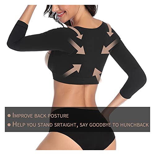 Correcteur de posture sans couture haut de gamme en noir - 6