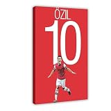 YACJZDD Mesut Özil Leinwand-Poster, Wandkunst, Dekordruck, 