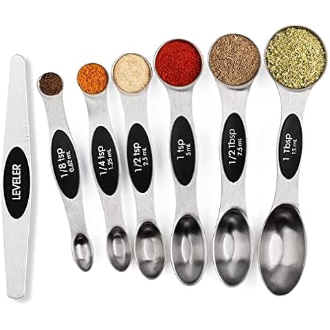 Measuring Spoons Sets of 7, Magnetic Measuring Spoons Cover