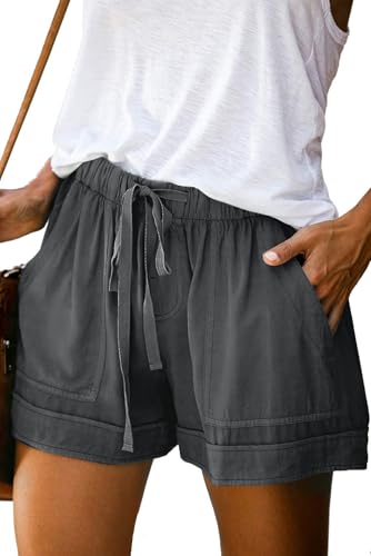 Short confortable femme gris foncé idéal pour le sport et le cocooning