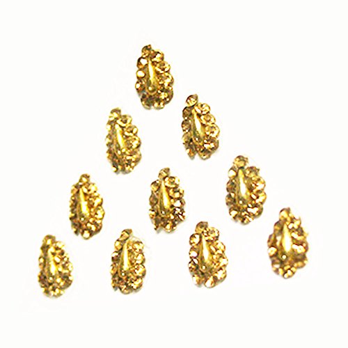 Body Jewels Bindi Crystals in Golden Tear Drop - Fancy High Quality Designer Bindis - head decorations for women