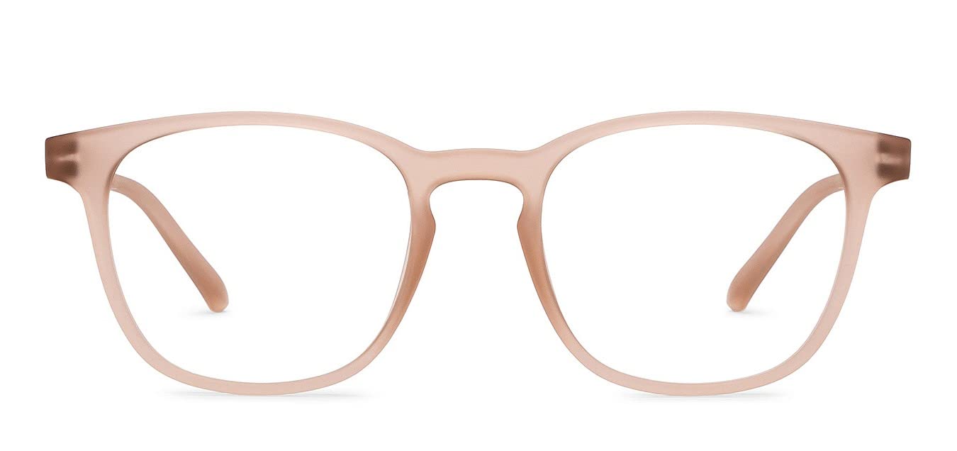 HUSTLRLenskart - As Seen On Shark Tank | Peyush Bansal Glasses | Zero Power Bluecut & Antiglare Computer Eyeglasses | Salmon Full Rim Square | For Men & Women | Medium | LB E14058