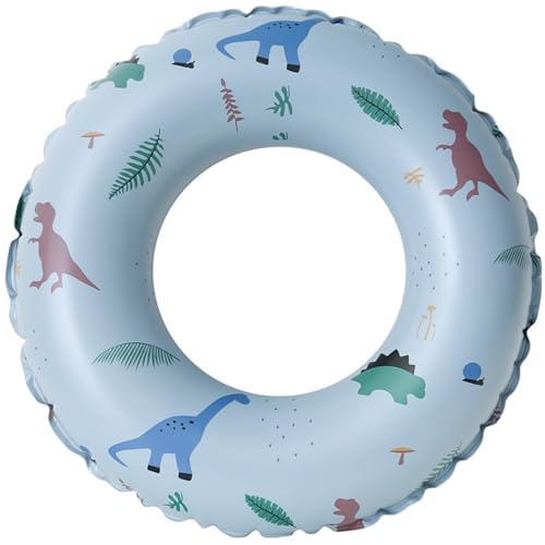 Pool Floats for Kids Ages 5-10, Swimming Pool Toys Inflatable Pool Tubes Simple Stripes Cute Swim Rings, Kids Floaties Water Toys for Pool Beach Party (Dinosaur)