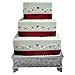 GiftBay 16 inch Square Silver Wedding Cake Stand, Hand Crafted, Embossed, Durable Build