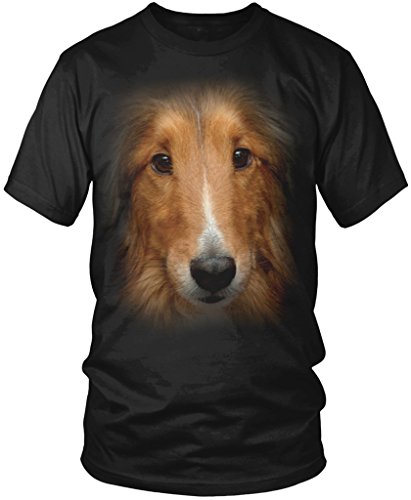 Amdesco Shetland Sheepdog, Sheltie Men's T-Shirt, Black XL