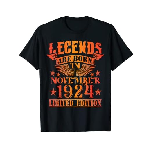 Cumpleaños Noviembre 1924 Edición Limitada Regalo Vintage Camiseta