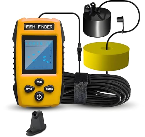 Portable Fish Finder Handheld Sonar Depth Finder for Kayak Boat Ice and Shore Fishing 100m Range...