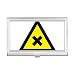 Warning Symbol Yellow Black Prohibited Triangle Business Card Holder Case Pocket Box Wallet