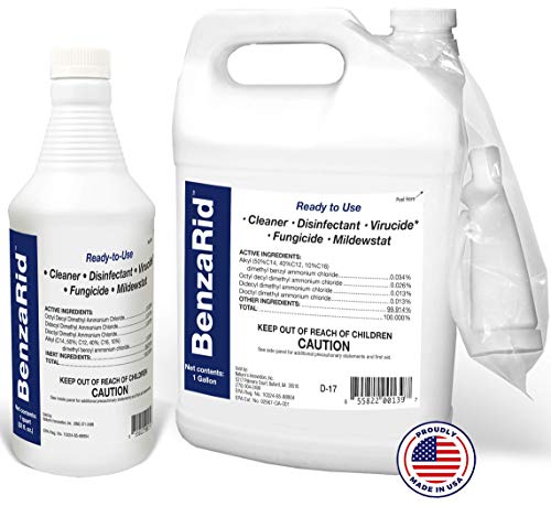 Benzarid Professional Disinfectant 32Oz | Medical Grade Sanitizer & Virucide, Eradicates Mrsa, H1N1, H5N1 Viruses, Norovirus, Avian Flu, Staphylococcus, No Rinse, No Wipe, Epa Registered #TOP6