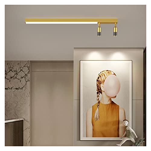 Lustre de chambre LED doré de 80 cm pour chevet et salle à manger