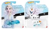 Hot Wheels Disney Frozen Character Cars, Elsa and Olaf, Die-Cast Vehicle Set, 3+ Years