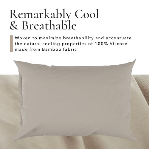 Bamboo Bay Fronhas refrescantes de 4 peças de qualidade de hotel para quem dorme quente - 100% visco