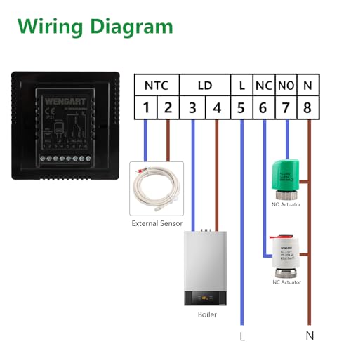 Thermostat Tactile WG808 pour Chauffage à Eau et Chaudière de Maison Individuelle - 4