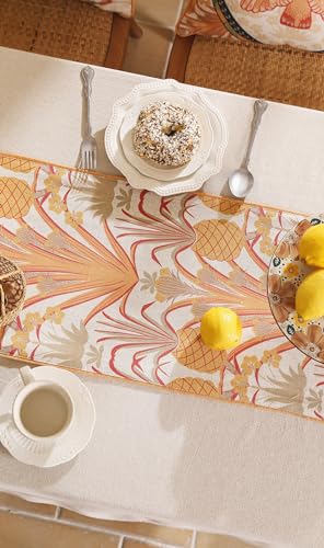 Patdrea PD-TABLERUNNERS-PINEAPPLE B-30180 Designer Tropical Linen Table Runner 71 Inch Long thumb #7