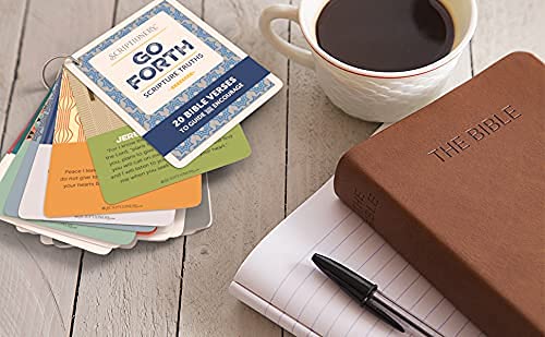 Scripture Memory And Daily Devotional For Students — Christian Easter Basket Stuffers — Go Forth Encouraging Bible Verse Flash Cards (Graduation Gifts, Confirmation Gifts) #TOP1