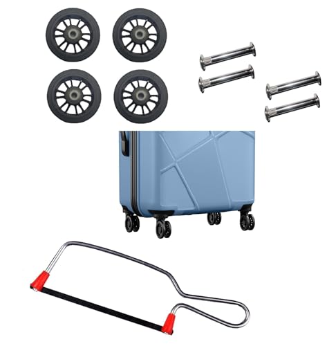 Tumery Repair Replacement Luggage Wheel Part Accessories for VIP, Safari, American turistr, Skybag Suitcase Trolley Bag for Luggage Parts ((8 Wheeler) 5 CM 4Pcs Wheel + 1 Cutter)