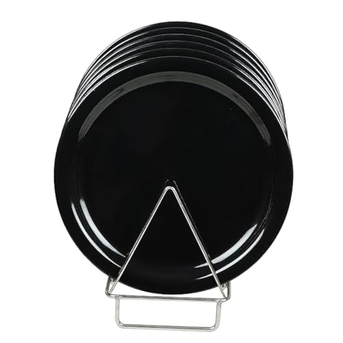 Image of Round Microwave Safe Dinner Plates for Serving Office /Party /Home /Dining Table /Kitchen /Restaurant (Set of 12 Plates)