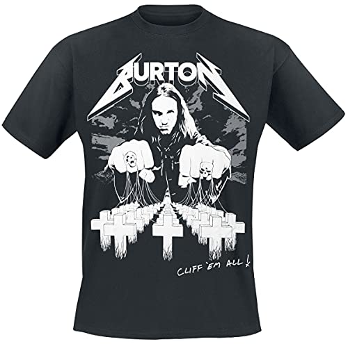 Générique Metallica Cliff 'Em All Homme T-Shirt Manches Courtes Noir M, 100% Coton, Regular/Coupe Standard