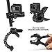 SHOOT Jaws Flex Clamp Mount with Adjustable Gooseneck Clip for GoPro Hero 11 10 9 8 7 Black Silver White 6 5 4 3+ 3 DJI Osmo Action Camera Accessories