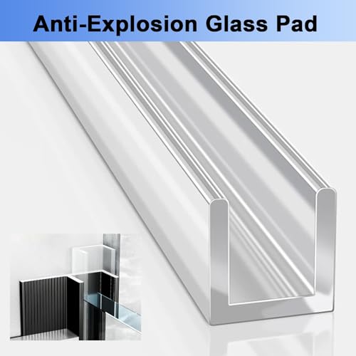 Junta inferior de puerta de ducha anticaídas para sellar panel de vidrio sin marco 20 mm 6