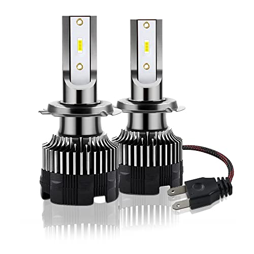 Kairiyard H7 Bombillas LED para faros delanteros 6000K HI Beam Low Beam 55W 6000 LM Luces antiniebla extremadamente brillantes Chipset DOB 2 lámparas Rotación de 360° Bi-Xenon Conversión todo en uno