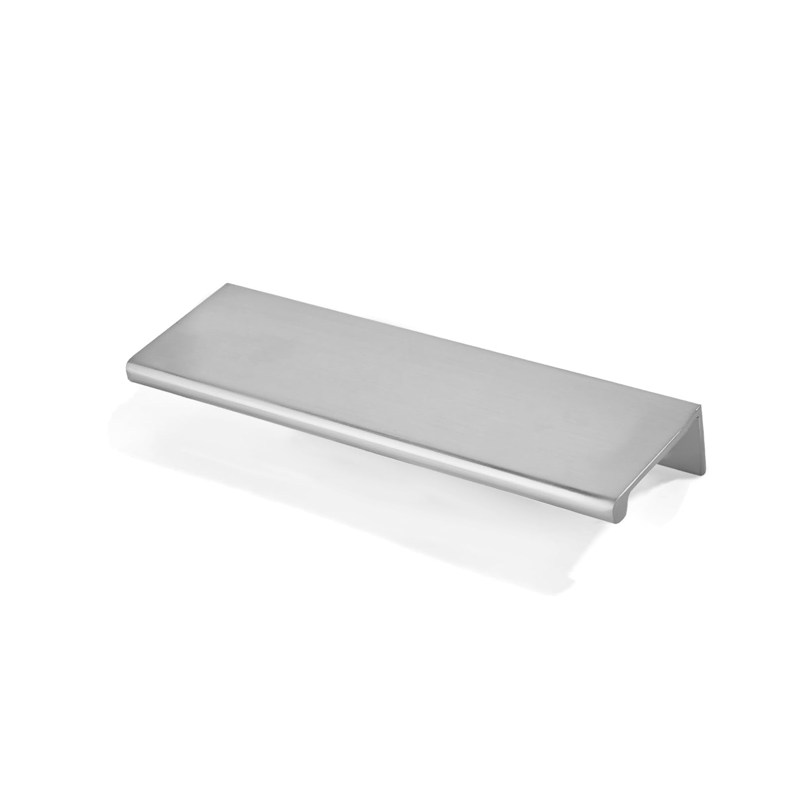 khtumeware 10 Pack 3-3/4inch(96mm) Hole Center Brushed Satin Nickel Finger Edge Pull Solid Drawer Pull Hidden Edge Treatment Hardware Finger Pull Kitchen Bedroom Dressing Table Drawer Hardware
