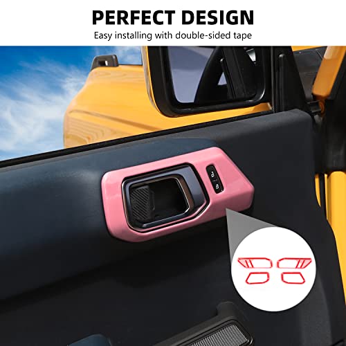 RAZPOY Inner Door Handle Cover Trim Compatible with 2021-2026 Ford Bronco Interior Accessories, Pink (Not for Bronco Sport) by RAZPOY - Used condition - Image 5