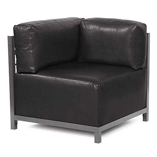 Howard Elliott Replacement Exclusively Made Corner, 100% Polyurethane Fabric (Axis Chair Not Included), Avanti Black Slipcover #TOP3
