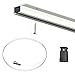 Produktbild Pack 10 Meter weiße Top Rail Stuhlschiene - Deckenschiene zum Aufhängen von Rahmen und Gemälden