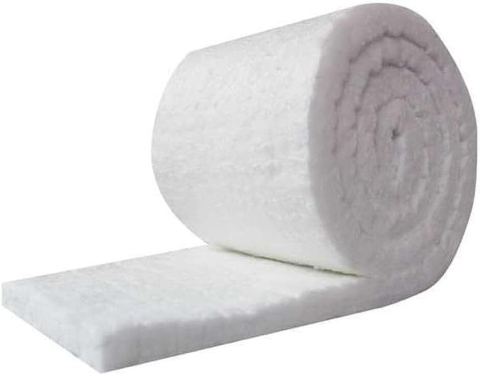 UniTherm Ceramic Fiber Insulation Blanket Roll, (8# Density, 2300ยฐF)(1"x24"x25') for Kilns, Ovens, Furnaces, Forges, Stoves and More!