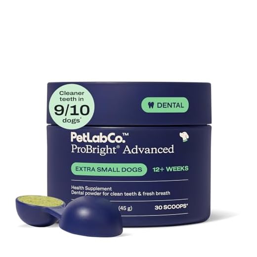 PetLab Co. ProBright Advanced Dental Powder - Dog Breath Freshener - Teeth Cleaning Made Easy – Targets Tartar & Bad Breath - Packaging May Vary - Formulated for Extra Small Dogs