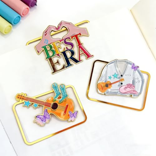 Best Era Metal Bookmarks for Book Lovers Cute Bookmark Gifts for Women Aesthetic Book Accessories Bookish -3 Pcs