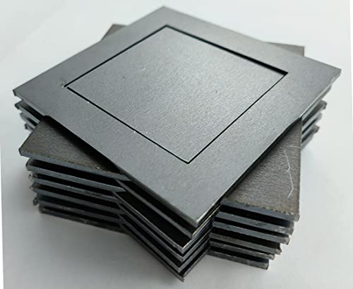 Schweißübungs-Set, Schweißproben, 3 mm starke quadratische Schweißplatten aus Stahl in 7,6 cm und 5,1 cm für Einsteiger im Schweißen, 24-teilig A36 Stahlplatten-Schweiß-Übungsset.