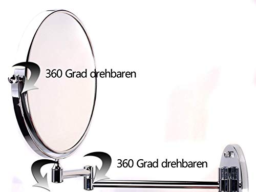 Miroir de maquillage mural 7X pliable pour une routine beauté fluide - 3