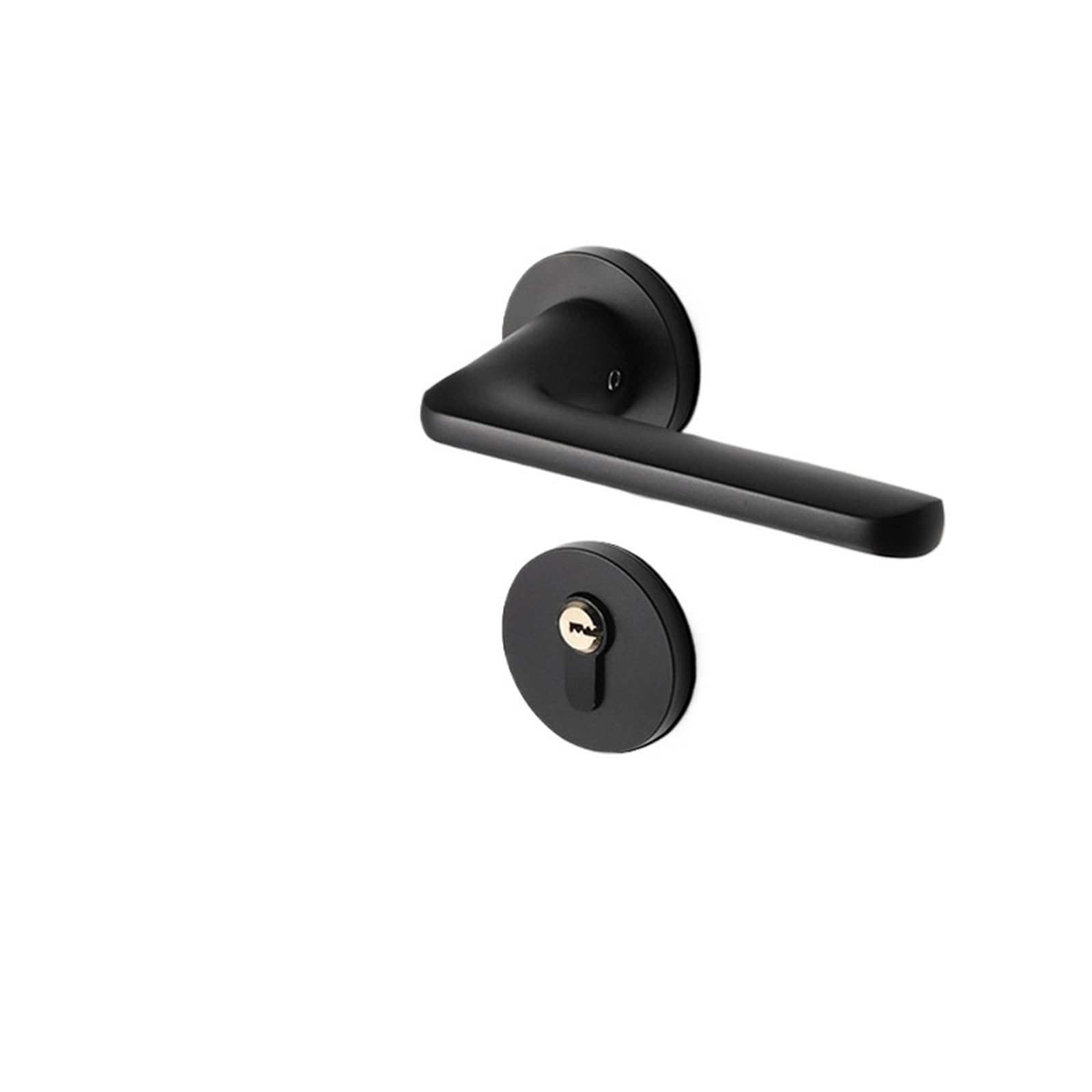 Serrure de porte silencieuse noire fendue pour chambre en bois massif