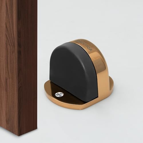 Image of Plantex Premium Floor Mounted Door Buffer /Sound Dampening Rubber Buffer for Bed Room /Living Room /Kitchen /Bathroom Door /Stops for Door - Pack of 1 (Rose Gold)
