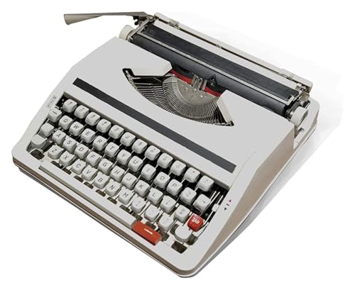 FXLUHAY Máquina de Escribir Manual portátil Tradicional, máquina de Escribir Inglesa mecánica, con Maleta for Llevar, for Tomar Notas, Cartas, memorias