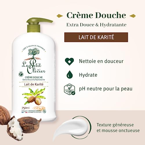 Le petit olivier crème douche au lait de karité 750ml - vue 3