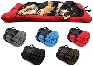 Senzkon Foldable Waterproof Dog Bed Mattress, Washable Durable Oxford Dog Pad for Car Crate Sofa also For Outdoor Using (L (35.4-23.6"/90-60 cm, Red)