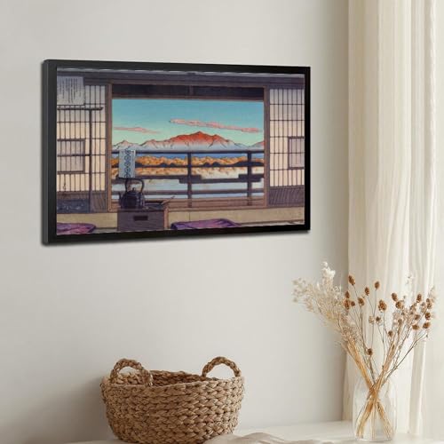 Cadre a suspendre Kawase Hasui deco murale salon pour mur vide