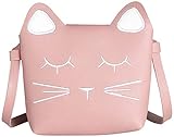 2.Tamaño: 13.5 * 4 * 11 cm Bolso del Bolso del Bolso de Hombro de Las niñas Lindas, Mini Bolsos de la Princesa, Bolso del Mensajero del Cuerpo Cruzado del Gato