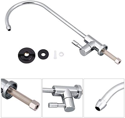 Yosoo Health Gear Zinc Alloy Drinking Water Faucet, 1/4'' Under Sink Drinking Water Tap Water Filter Inline Under Sink Tap for Pure Water, Water Filters, Water Purifiers, Water Softeners