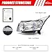 ADCARLIGHTS Headlight Assembly for 2011 2012 2013 2014 2015 Chevy Cruze LS/LT/LTZ 2016 Chevrolet Cruze Limited Chrome Housing with Clear Reflector Headlamp Replacement Pair