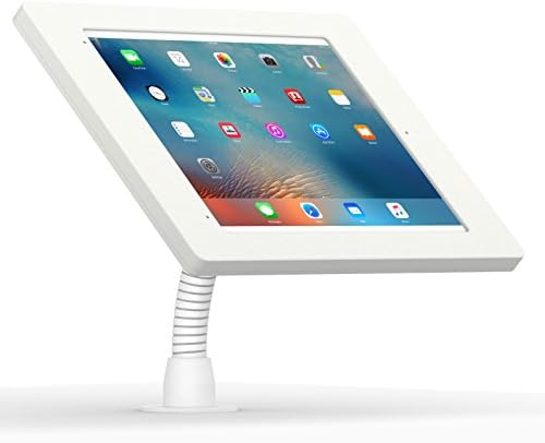 VidaMount White Home Button Covered Enclosure and Flexible Desk/Wall Surface Mount [Bundle] Compatible with iPad Pro 12.9" (1st/2nd Gen)