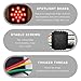 MUQIDA 15 LED Brake Light Trailer Hitch Cover, Super Bright Automotive Lens Square Tail Light, Waterproof Tow Hitch Brake Turn Lights Universal Fit 2