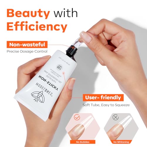 Image of modelones Solid Builder Gel for Nails, Clear Poly Nail Gel Extension Non-Sticky Gel Nail Polish Apply Upgraded 3D Art Sculpting Molding Starter-friendly 50g