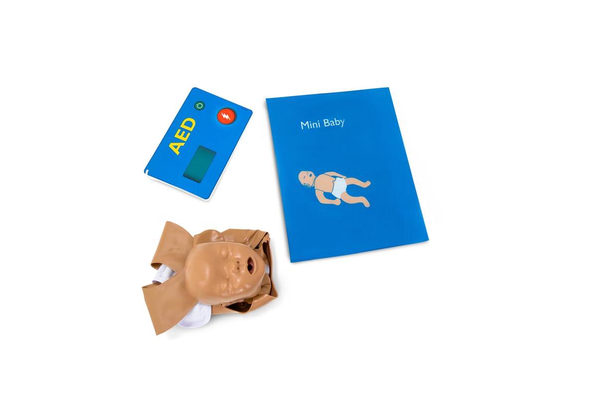 Laerdal Mini Baby Global Set - Inflatable CPR Manikin with Compression Clicker and Basic AED Trainer
