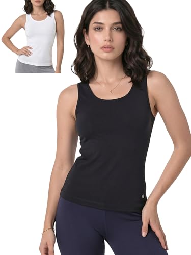 Image of Enamor E025 Essentials Stay New Slim Fit Soft, Naturally Breathable Cotton Fabric Tank Top For Women